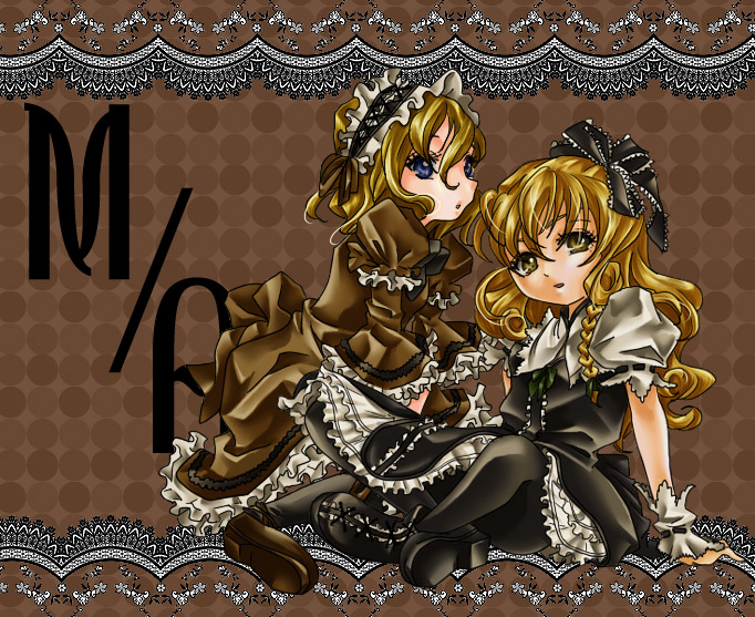 makako, makako (yume bouei shoujo tai), alice margatroid, kirisame marisa, touhou, bad id, bad pixiv id, 2girls, blonde hair, female focus, multiple girls