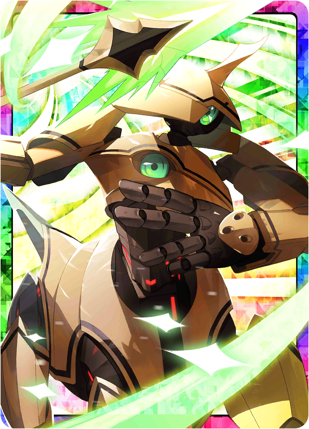 centaur (monster farm), line: monster farm, monster farm, official art, centauroid, cyclops, durandal (monster farm), lance, one-eyed, polearm, robot, taur, weapon