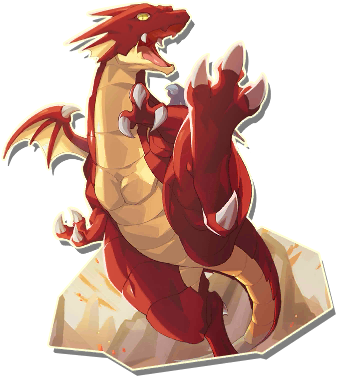dino (monster farm), line: monster farm, monster farm, official art, baby dragon (monster farm), dragon, jumping