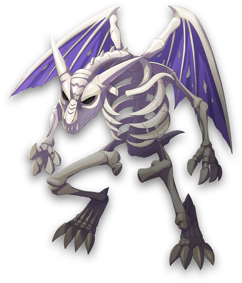 dragon (monster farm), line: monster farm, monster farm, official art, death dragon (monster farm), lich, skeleton