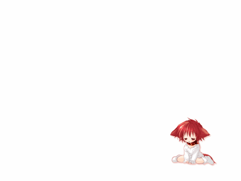 sakurazawa izumi, hinata (pure pure), pure pure, animated, animated gif, 1girl, animal ears, blush, cat ears, collar, dog ears, dog girl, dog tail, female focus, full body, red eyes, red hair, short hair, sitting, solo, tail