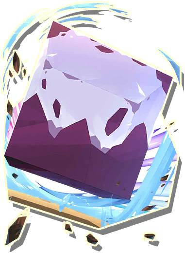jell (monster farm), line: monster farm, monster farm, official art, jelly cube, purple jell (monster farm)