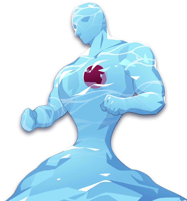 jell (monster farm), line: monster farm, monster farm, official art, liquid body, monster