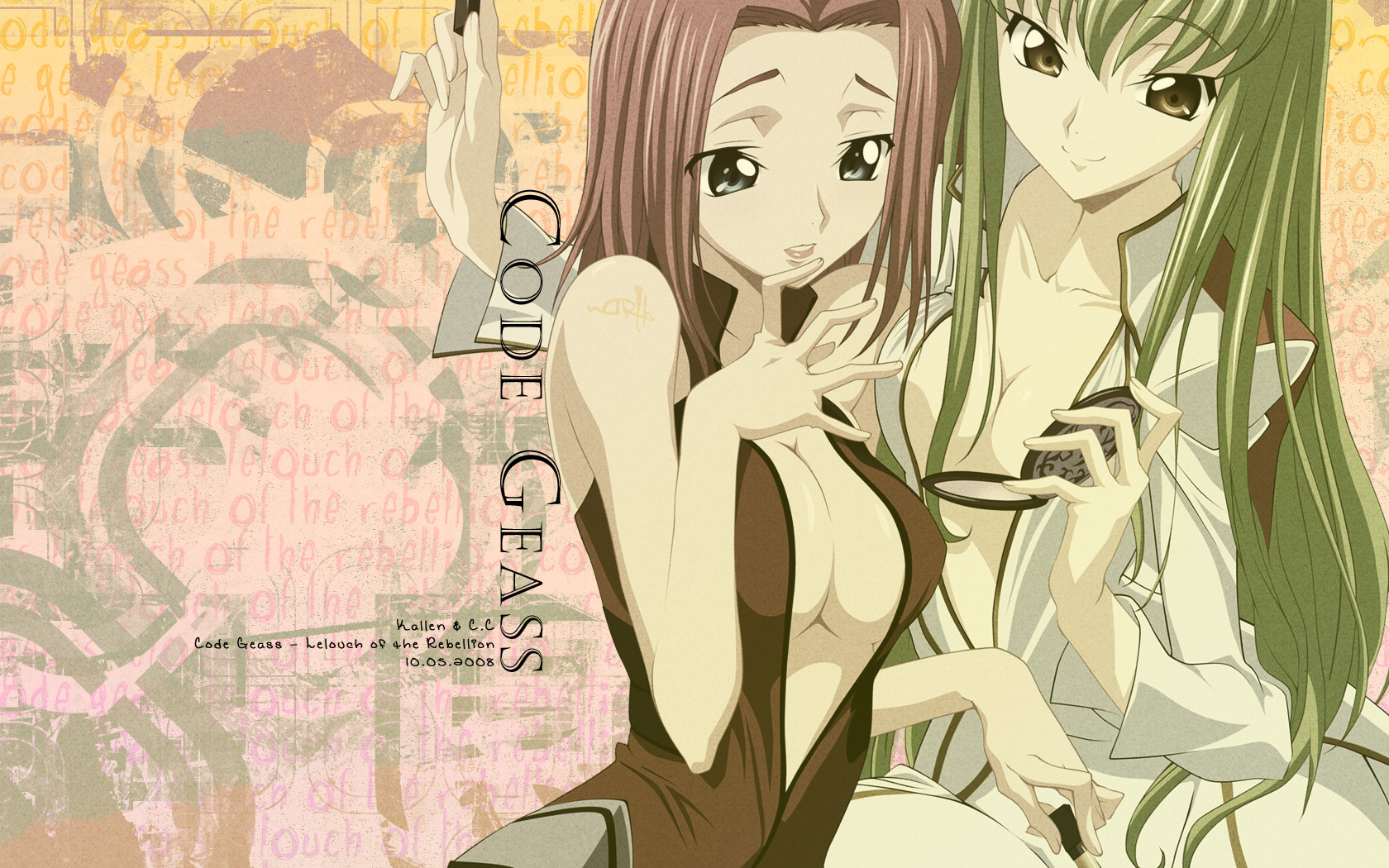 c.c., kouzuki kallen, code geass, highres, tagme, 00s