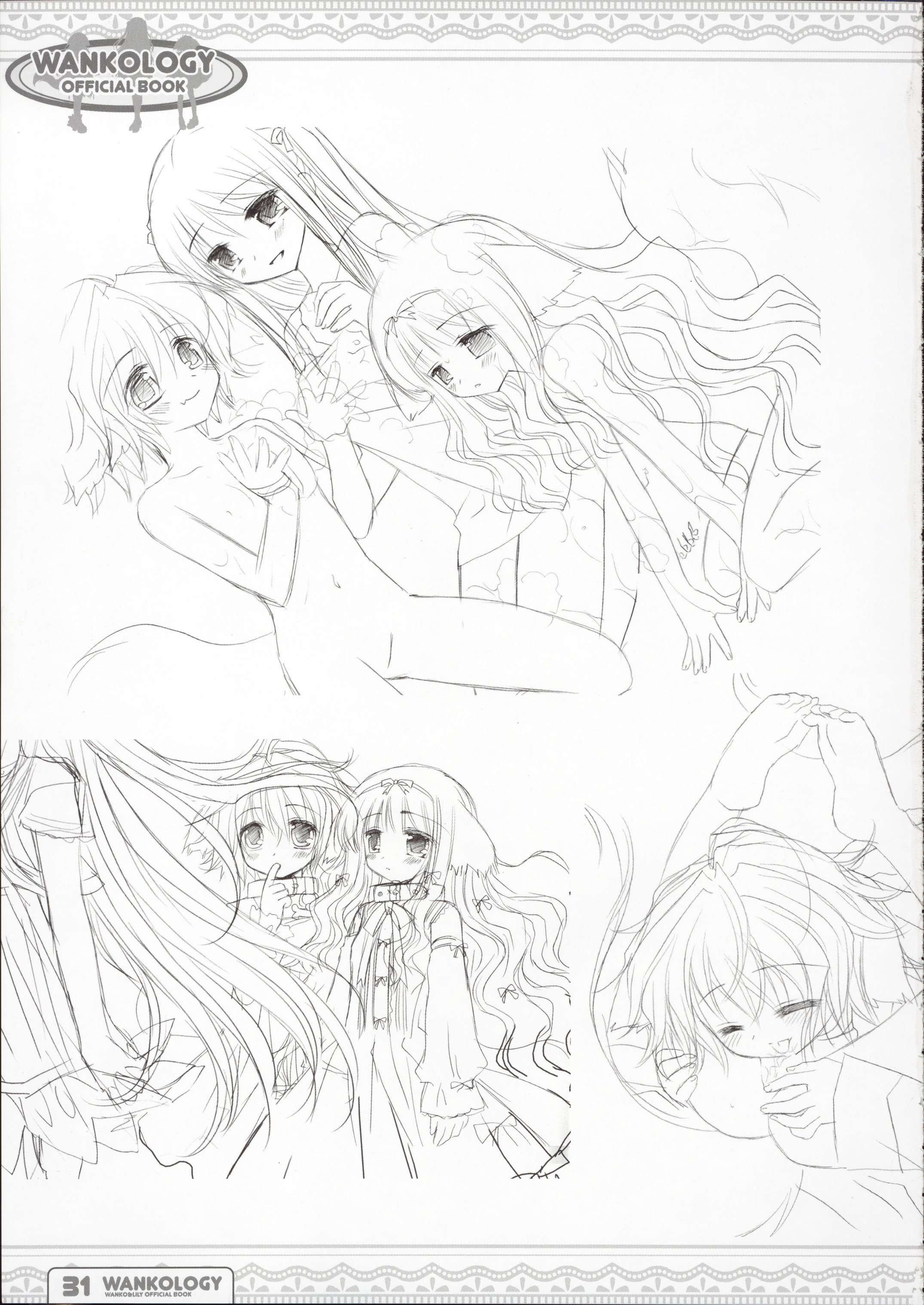 sakurazawa izumi, lily (wanko), lily (wanko to lily), touko (wanko to lily), wanko (wanko to lily), wanko to lily, absurdres, highres, tagme, 3girls, 69, animal ears, bathing, bathing together, blush, bow, bow hairband, closed eyes, closed mouth, collar, completely nude, cunnilingus, dog ears, dog girl, dog tail, dress, feet, finger in own mouth, hair bow, hair ribbon, hairband, monochrome, multiple girls, nipples, nude, open mouth, oral, pussy, pussy juice, ribbon, same-sex bathing, shared bathing, short hair, sketch, smile, soap, tail, tongue, tongue out, towel, two side up, wavy hair, yuri