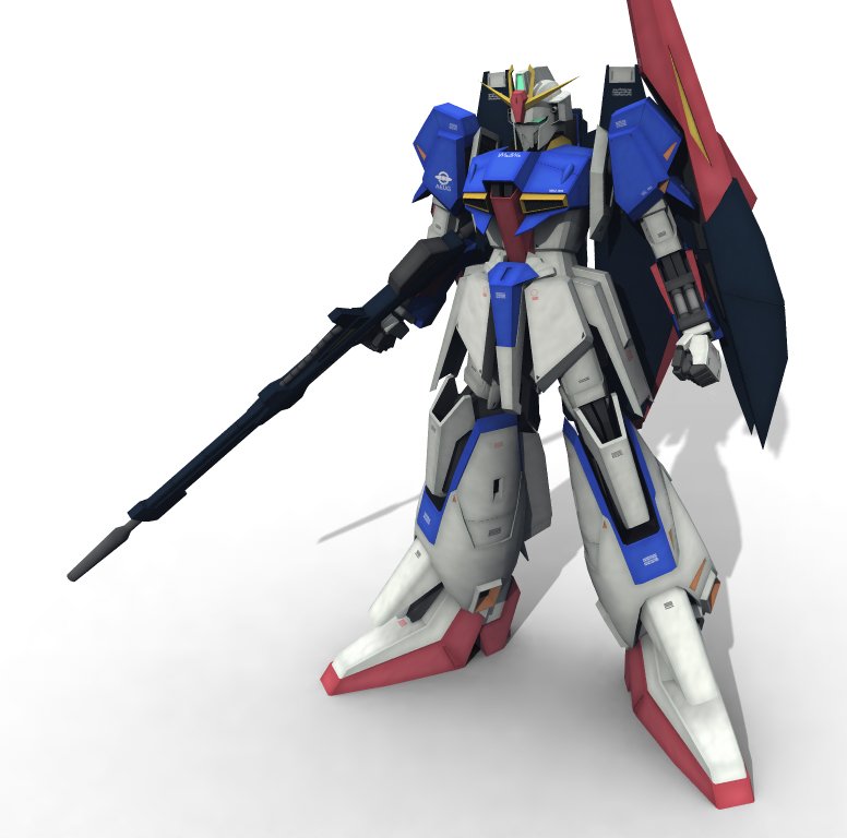 komu, komu (gdgd), zeta gundam (mobile suit), gundam, zeta gundam, bad id, bad pixiv id, beam rifle, energy gun, gradient background, gun, mecha, no humans, robot, shield, solo, weapon