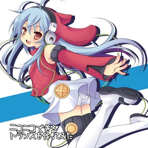ito noizi, exit trance, exit tunes, lowres, album cover, cover, cover page, headphones, solo, thighhighs