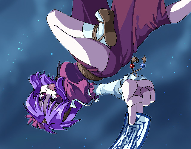 ogera okera, yasaka kanako, touhou, 1girl, breasts, dress, female focus, geta, hair ornament, large breasts, layered sleeves, leaf hair ornament, long sleeves, looking at viewer, looking back, ofuda, puffy short sleeves, puffy sleeves, purple hair, red dress, red eyes, sandals, shoe dangle, short hair, short over long sleeves, short sleeves, socks, solo, tabi, white socks