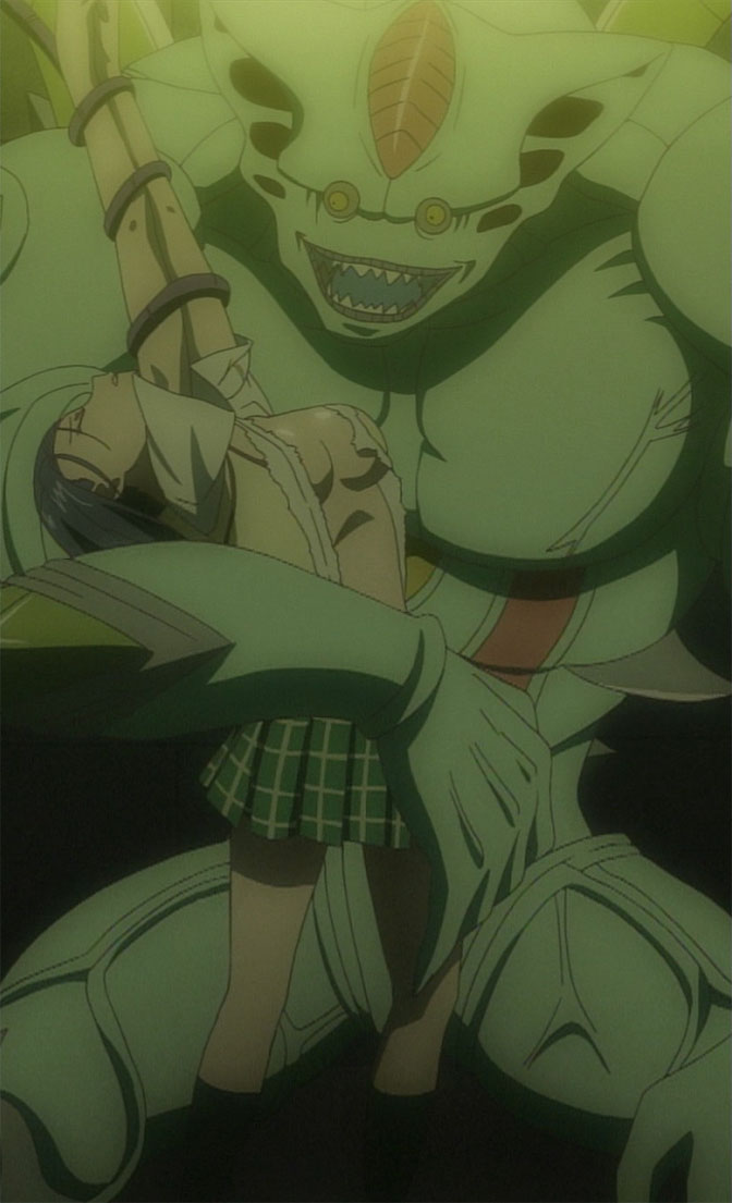 sairenji haruna, to love-ru, screencap, 00s, alien, bestiality, censored, convenient censoring, interspecies, monster, school uniform, serafuku, tentacles, torn clothes, unconscious