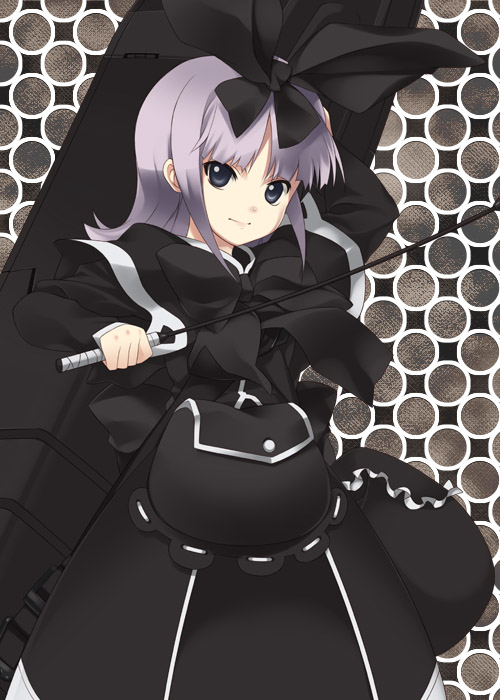 mizuki makoto, coopa, druaga no tou, silver hair, blue eyes, bow, gothic lolita, hair ribbon, lolita fashion, ribbon, solo