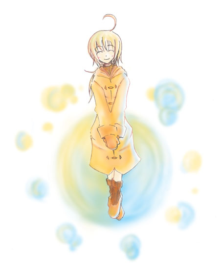 saki (orange juice), 100% orange juice, suguri, tagme, 1girl, ahoge, closed eyes, female focus, solo