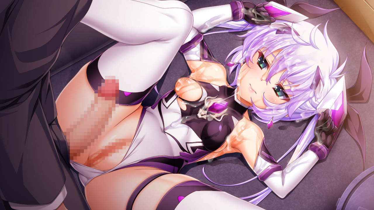 kamitsurugi ouka, exs-tia luna, sugahara touka, kouyoku senki exs-tia concert, game cg, large variant set, non-web source, official art, variant set, 1boy, 1girl, armpits, arms up, black gloves, black jacket, black ribbon, blue eyes, blush, breasts, censored, chest jewel, closed mouth, clothing aside, covered navel, cum, cum on body, cum on breasts, cum on clothes, cum on hair, cum on upper body, detached sleeves, dutch angle, elbow gloves, erection, facial, from above, gem, gloves, green eyes, hair between eyes, headgear, hetero, imminent penetration, imminent vaginal, indoors, jacket, jewelry, leotard, leotard aside, long hair, long sleeves, looking at another, lying, magical girl, mosaic censoring, nipples, no pants, on back, on floor, penis, penis out, pussy, ribbon, shiny clothes, shiny skin, skin tight, small breasts, solo focus, spread legs, thigh strap, thighhighs, torn clothes, torn gloves, torn leotard, twintails, very long hair, white hair, white leotard, white thighhighs