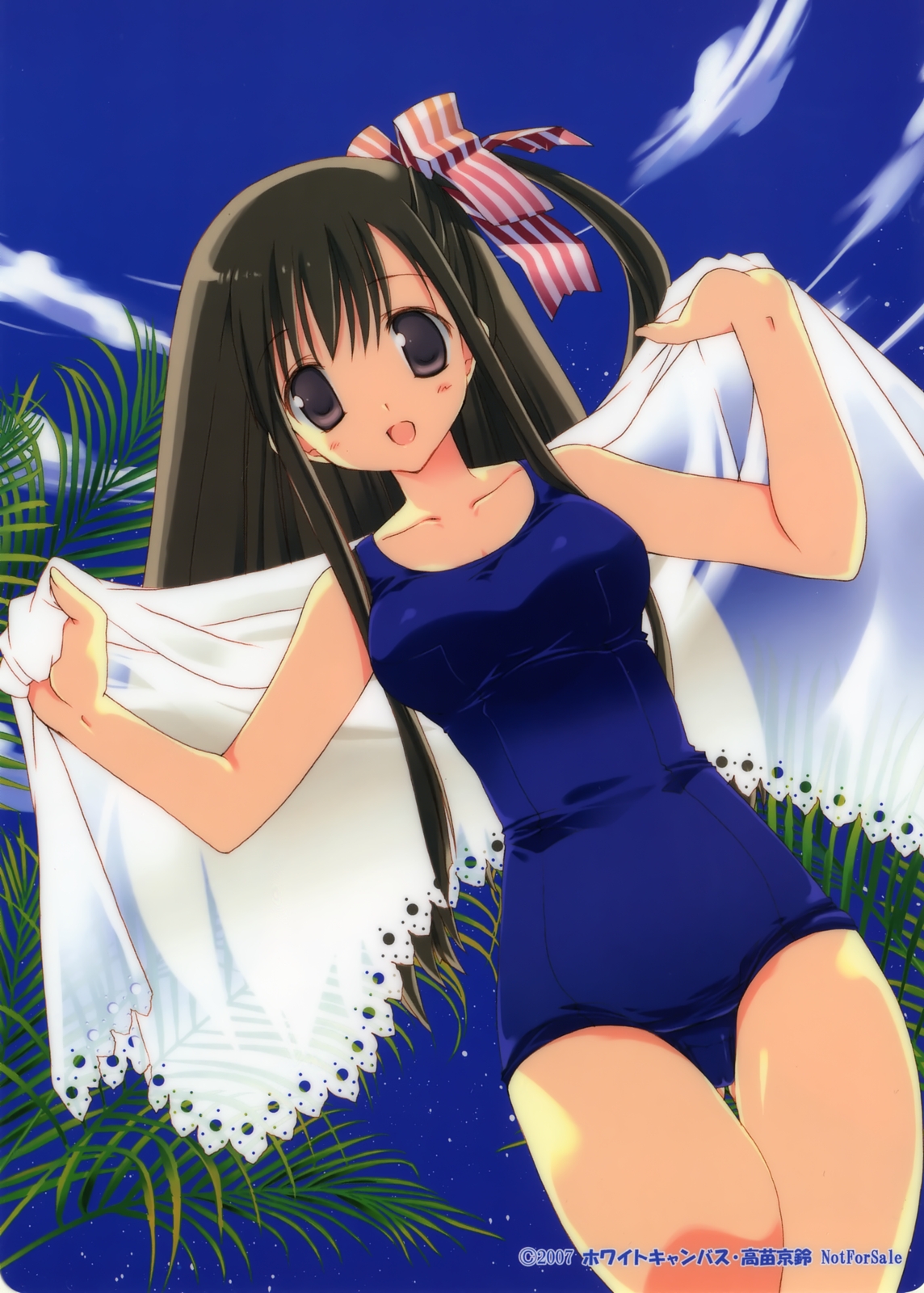 artist request, character request, copyright request, highres, tagme, 1girl, female focus, one-piece swimsuit, solo, swimsuit