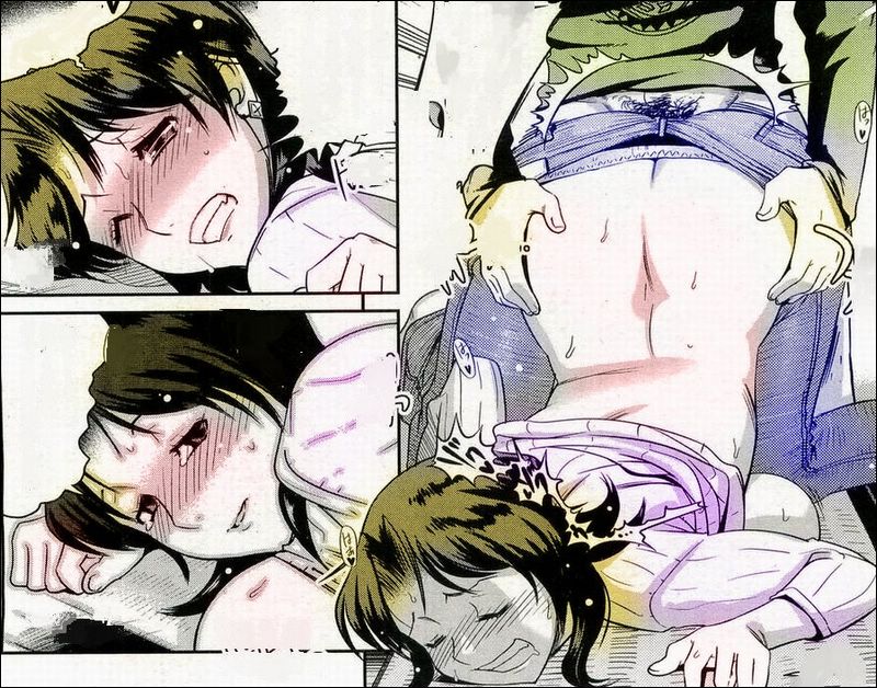 kemonono, muchi to ha zai, 1boy, 1girl, age difference, blush, brown hair, clothed sex, denim, doggystyle, drooling, incest, jeans, mature female, mother and son, pants, pubic hair, sequential, sex, sex from behind, sweat, text focus, through clothes, top-down bottom-up, vaginal