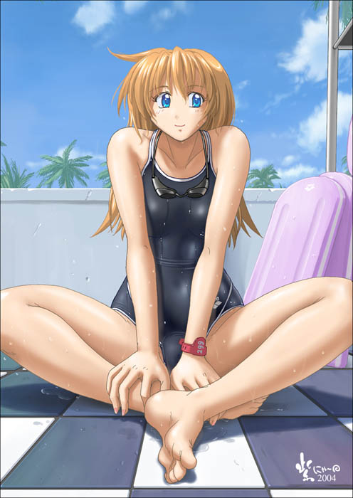 nyanko batake, tagme, swimsuit