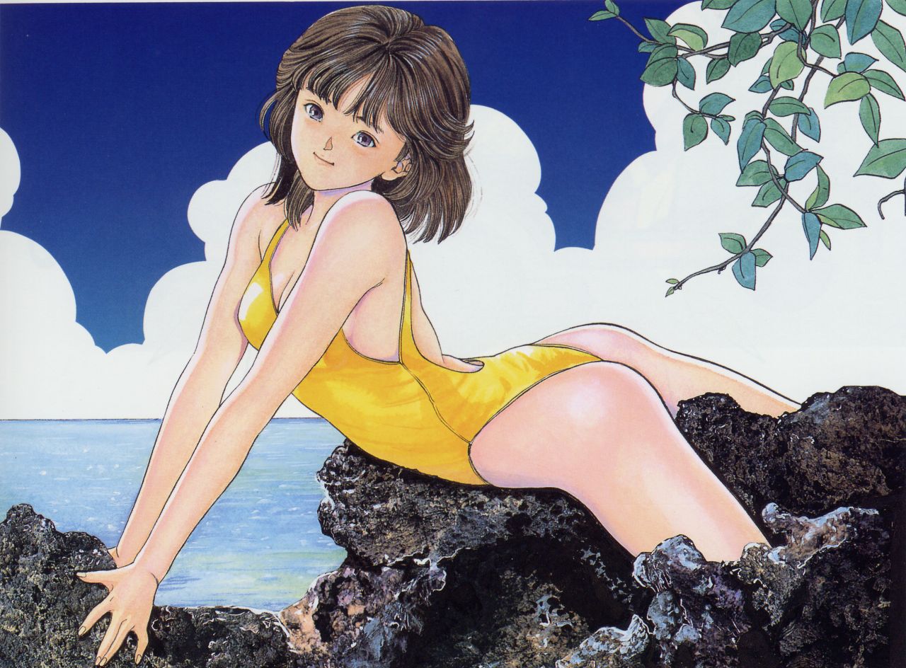 katsura masakazu, hayakawa moemi, den'ei shoujo, tagme, swimsuit