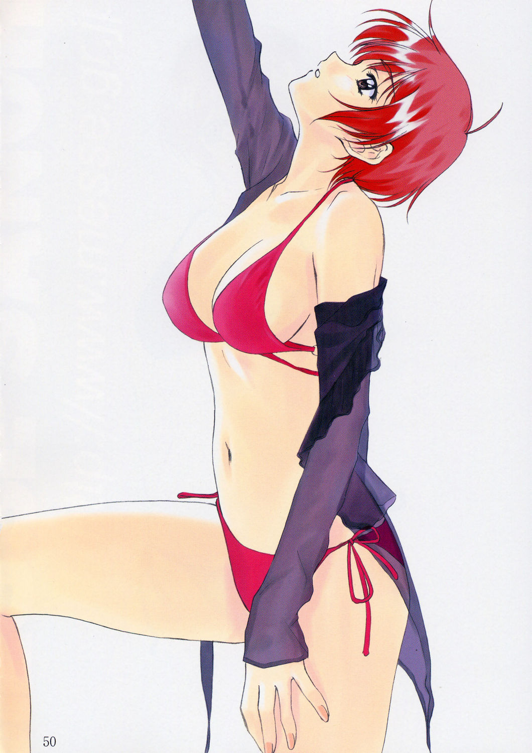 polorinken, highres, tagme, 1girl, bikini, female focus, red hair, solo, swimsuit