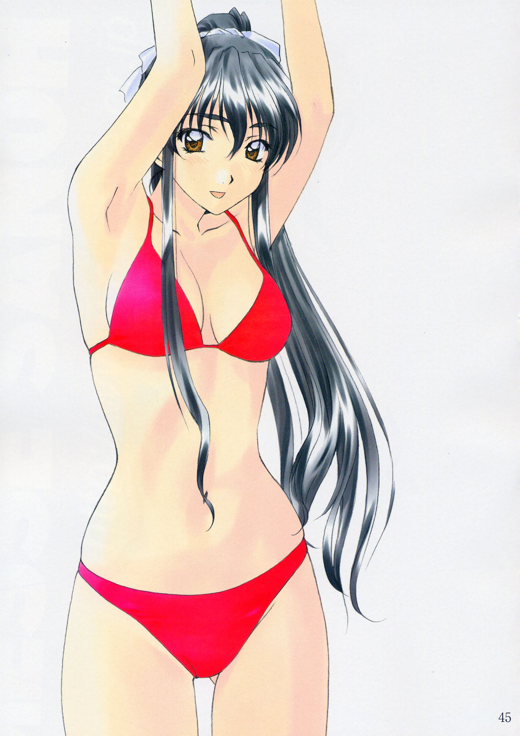 polorinken, highres, scan, tagme, 1girl, bikini, female focus, long hair, solo, swimsuit