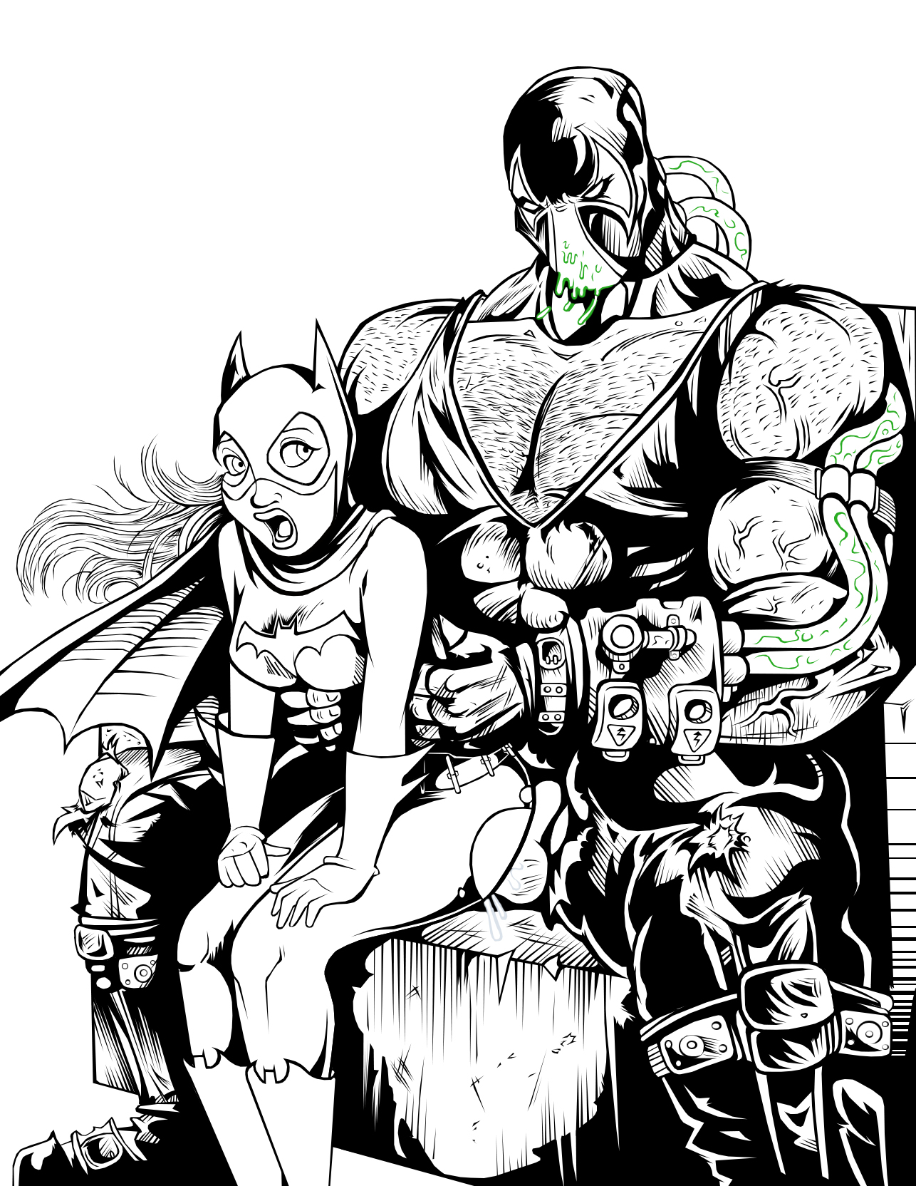 Rule34 – If it exists, there is porn of it / rosenrot, bane, barbara gordon, batgirl / 22077