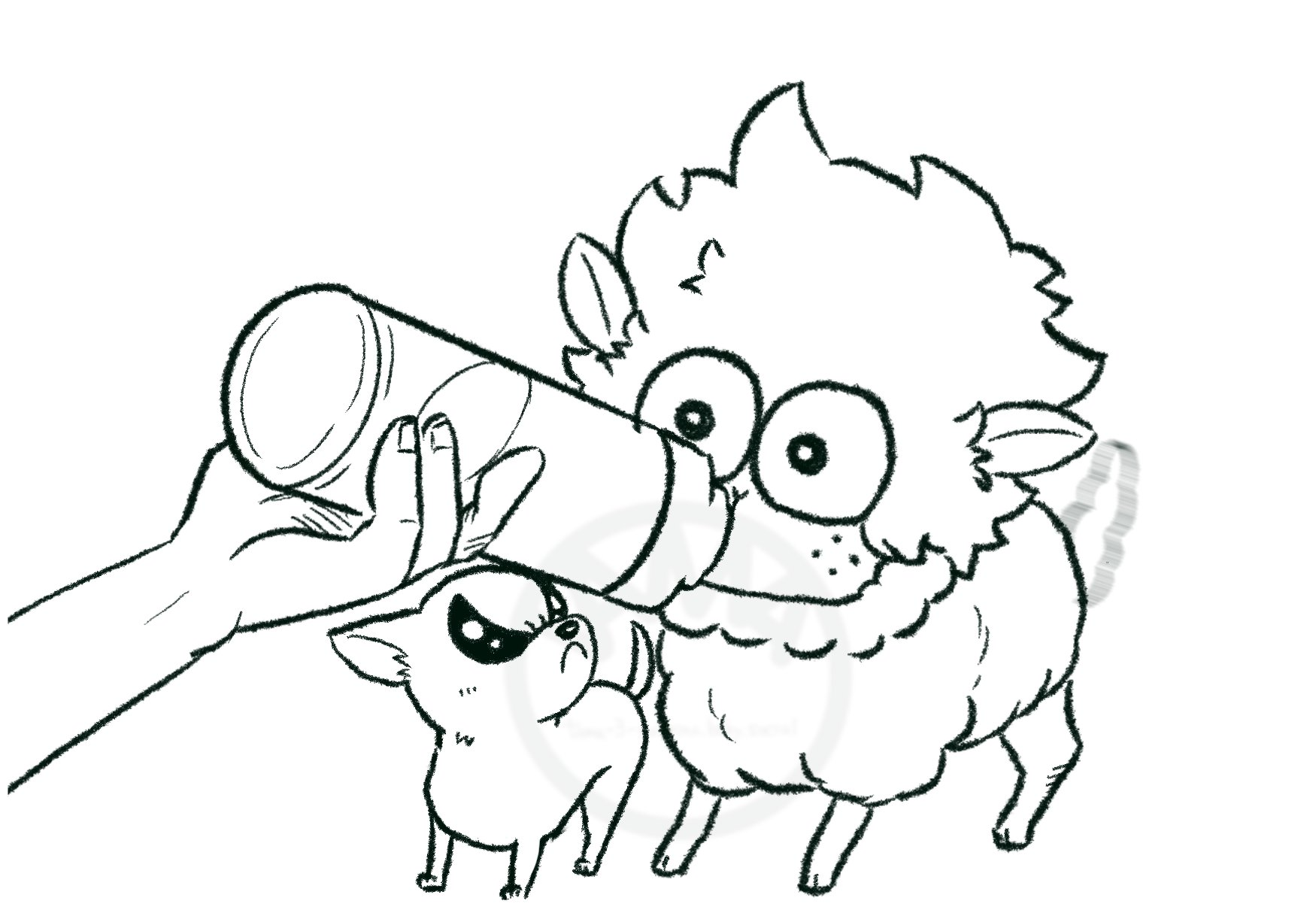 bakugou katsuki, midoriya izuku, boku no hero academia, angry, bakudeku, bakudog, bottle, chihuahua, dekusheep, dog, freckles, milk, milk bottle, sheep, tama 3 ktdk, wool