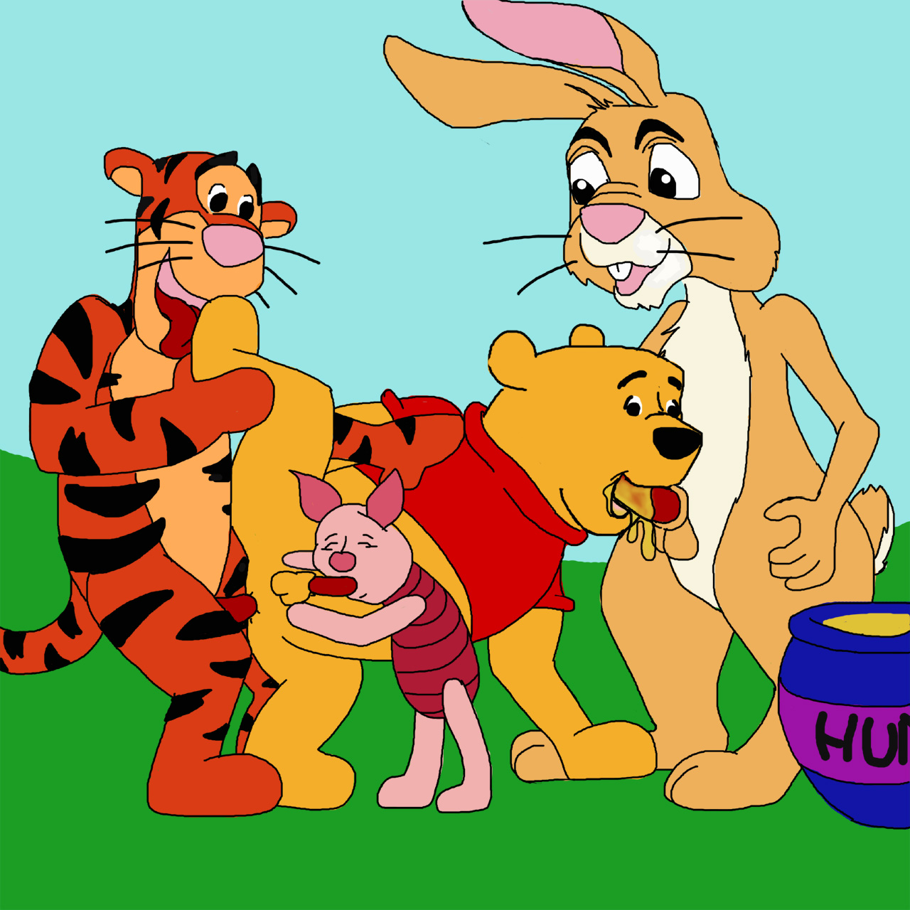 Rule34 – If it exists, there is porn of it / piglet, piglet (winnie the pooh), rabbit (winnie the pooh), tigger, winnie the pooh / 23556