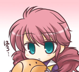 feldt grace, haro, gundam, gundam 00, lowres, 00s, pink hair, solo