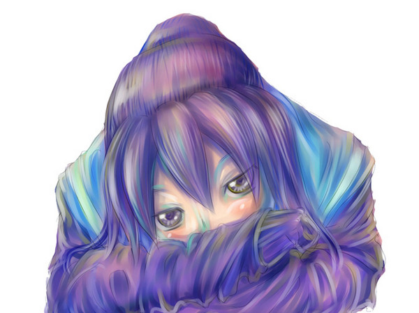kyon, kyonko, suzumiya haruhi no yuuutsu, gender request, 00s, 1girl, beanie, black gloves, female focus, genderswap, gloves, hat, head tilt, long sleeves, looking at viewer, ponytail, sailor collar, school uniform, serafuku, simple background, solo, upper body, white background