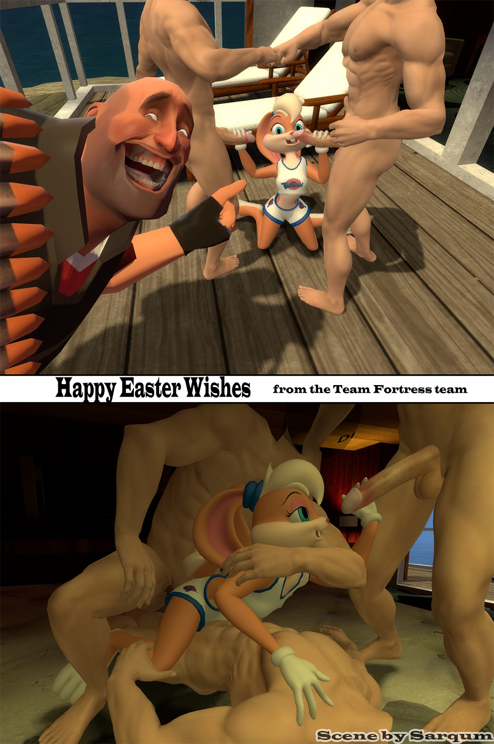 Rule34 – If it exists, there is porn of it / heavy weapons guy, lola bunny / 24148