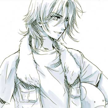 haro, lockon stratos, gundam, gundam 00, lowres, 00s, 1boy, male focus, monochrome, simple background, sketch, solo