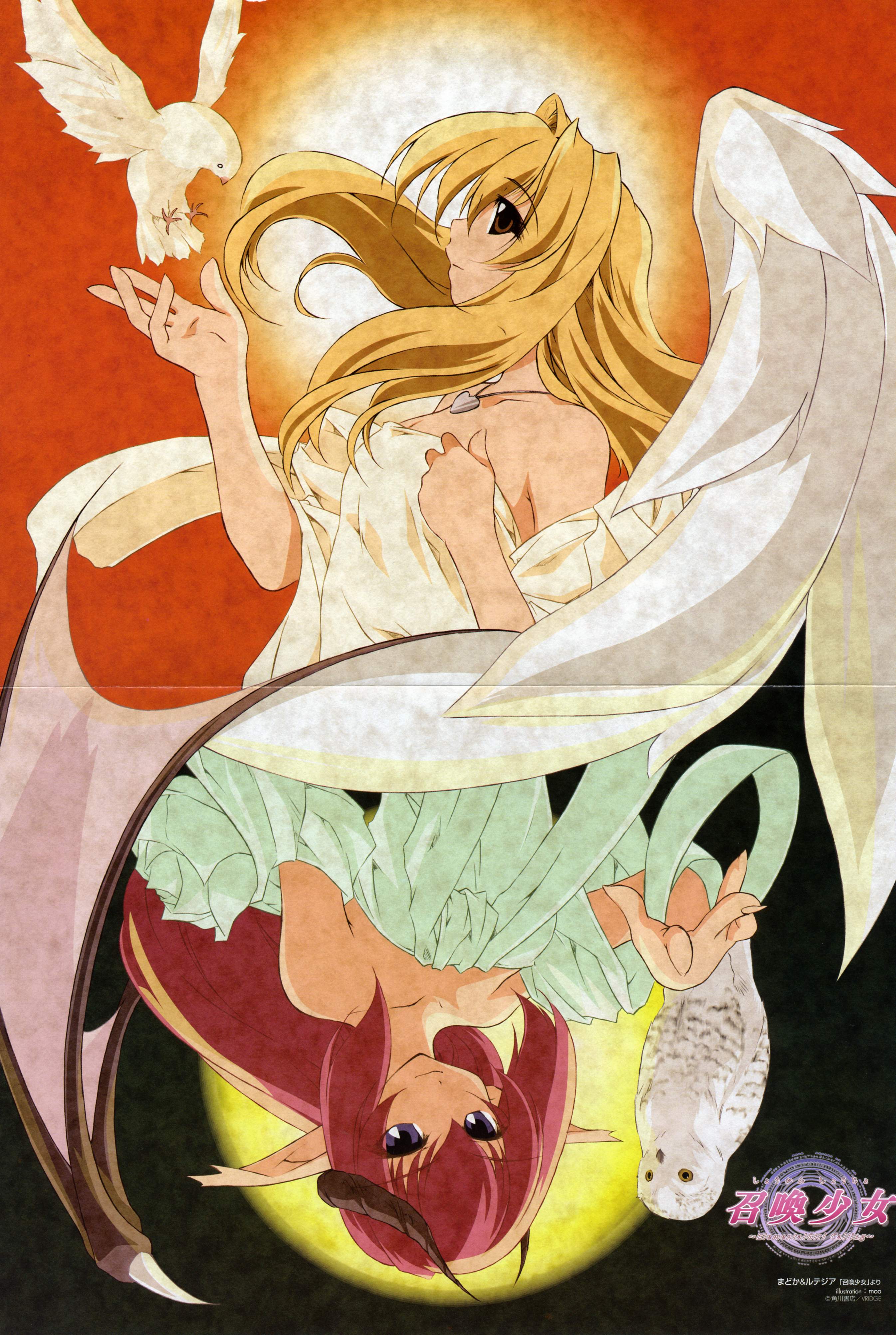absurdres, highres, non-web source, tagme, angel wings, bat wings, wings