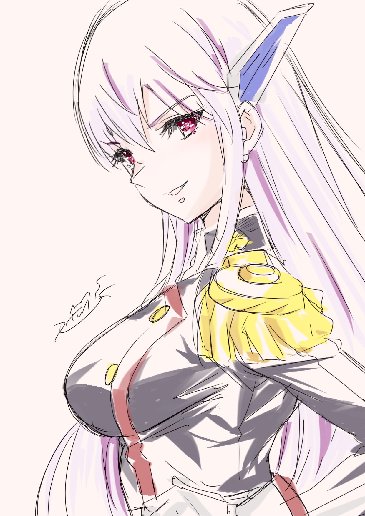 uzen kyouka, mato seihei no slave, 1girl, breasts, large breasts, long hair, solo