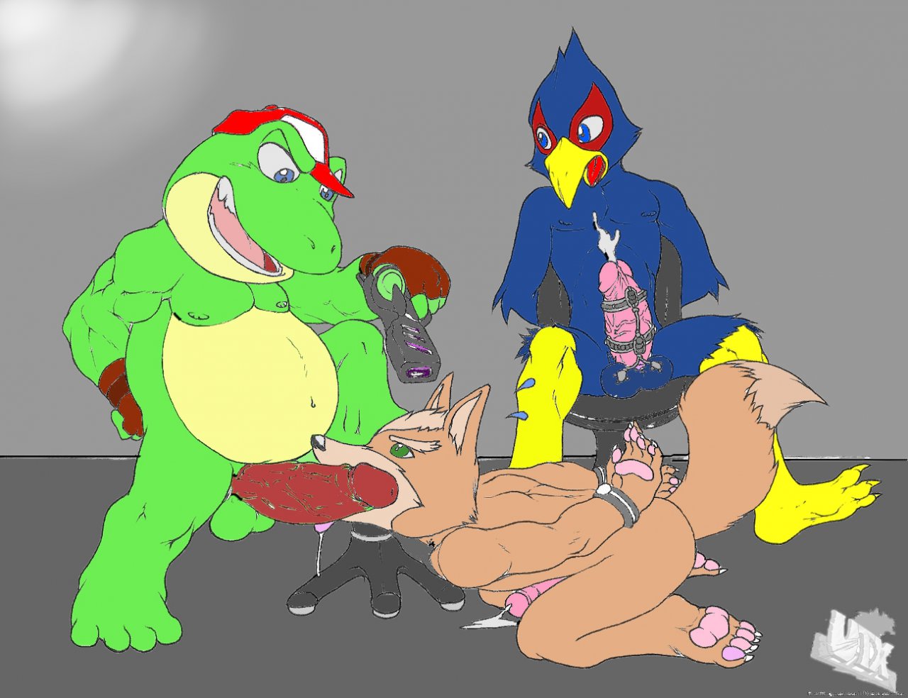 Rule34 – If it exists, there is porn of it / falco lombardi, fox mccloud, slippy toad, toad / 24767