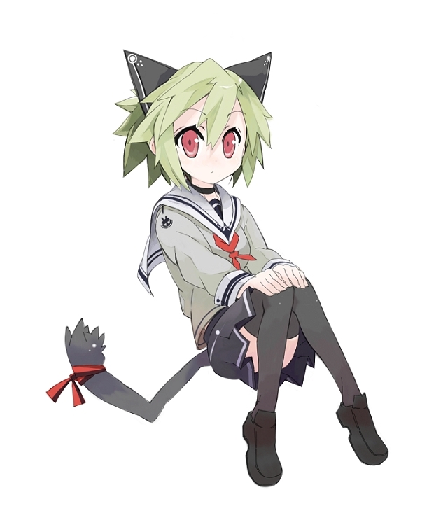 namo, namo (goodbyetears), original, 1girl, animal ears, cat ears, cat tail, female focus, school uniform, serafuku, solo, tail, thighhighs, zettai ryouiki