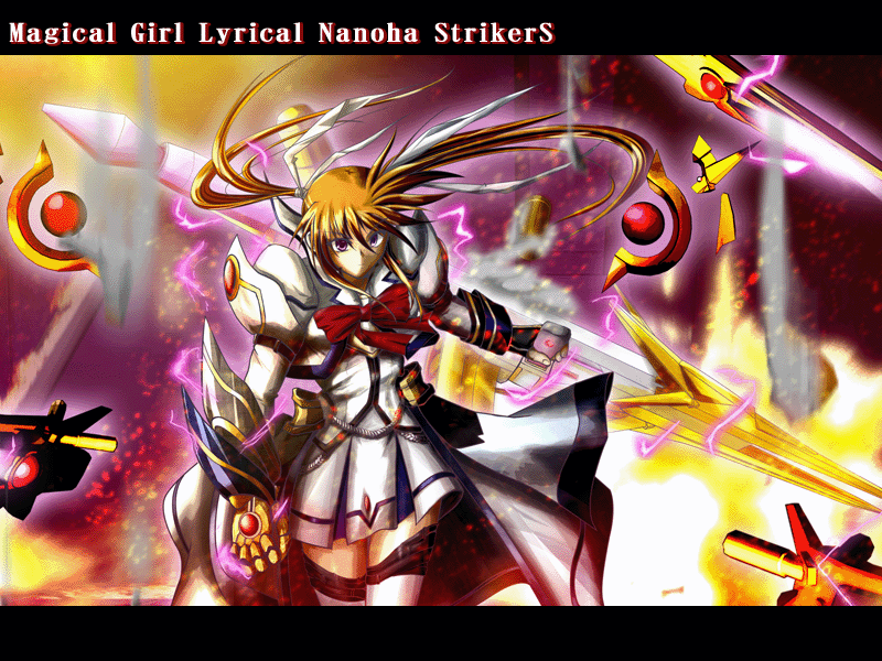 raising heart, takamachi nanoha, lyrical nanoha, mahou shoujo lyrical nanoha, mahou shoujo lyrical nanoha strikers, 00s, 1girl, alternate costume, alternate weapon, female focus, solo, weapon, white devil