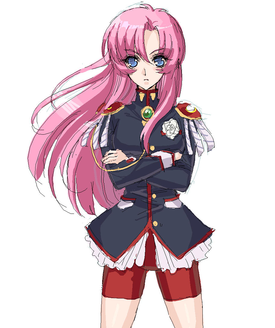 mumu, tenjou utena, shoujo kakumei utena, 1990s (style), 1girl, aiguillette, epaulettes, female focus, retro artstyle, sketch, solo