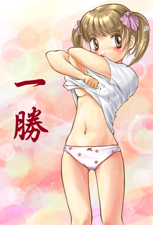 fukuzawa yumi, maria-sama ga miteru, 00s, blush, panties, solo, underwear, undressing