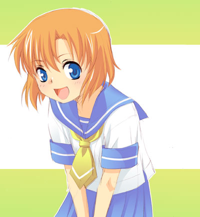 ryuuguu rena, higurashi no naku koro ni, lowres, 00s, 1girl, female focus, school uniform, serafuku, solo