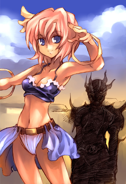 kouno hikaru, cecil harvey, dancer (ff4), dark knight (final fantasy), final fantasy, final fantasy iv, 1990s (style), 1boy, 1girl, dancer, dark knight, jewelry, pink hair, ring