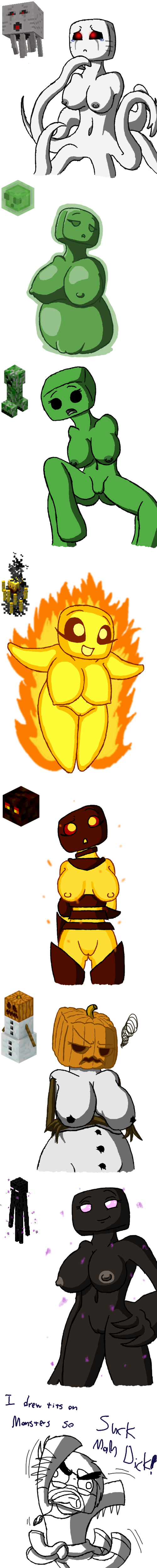 Rule34 – If it exists, there is porn of it / nintendoart, blaze, creeper, enderman, ghast, magma cube, slime (minecraft) / 25840