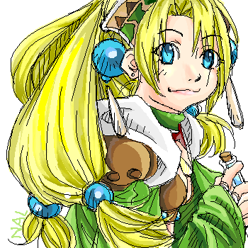 marlone, atelier (series), atelier marie, gust, tecmo, lowres, 1girl, alchemist, alchemy, female focus, long hair, low-tied long hair, solo