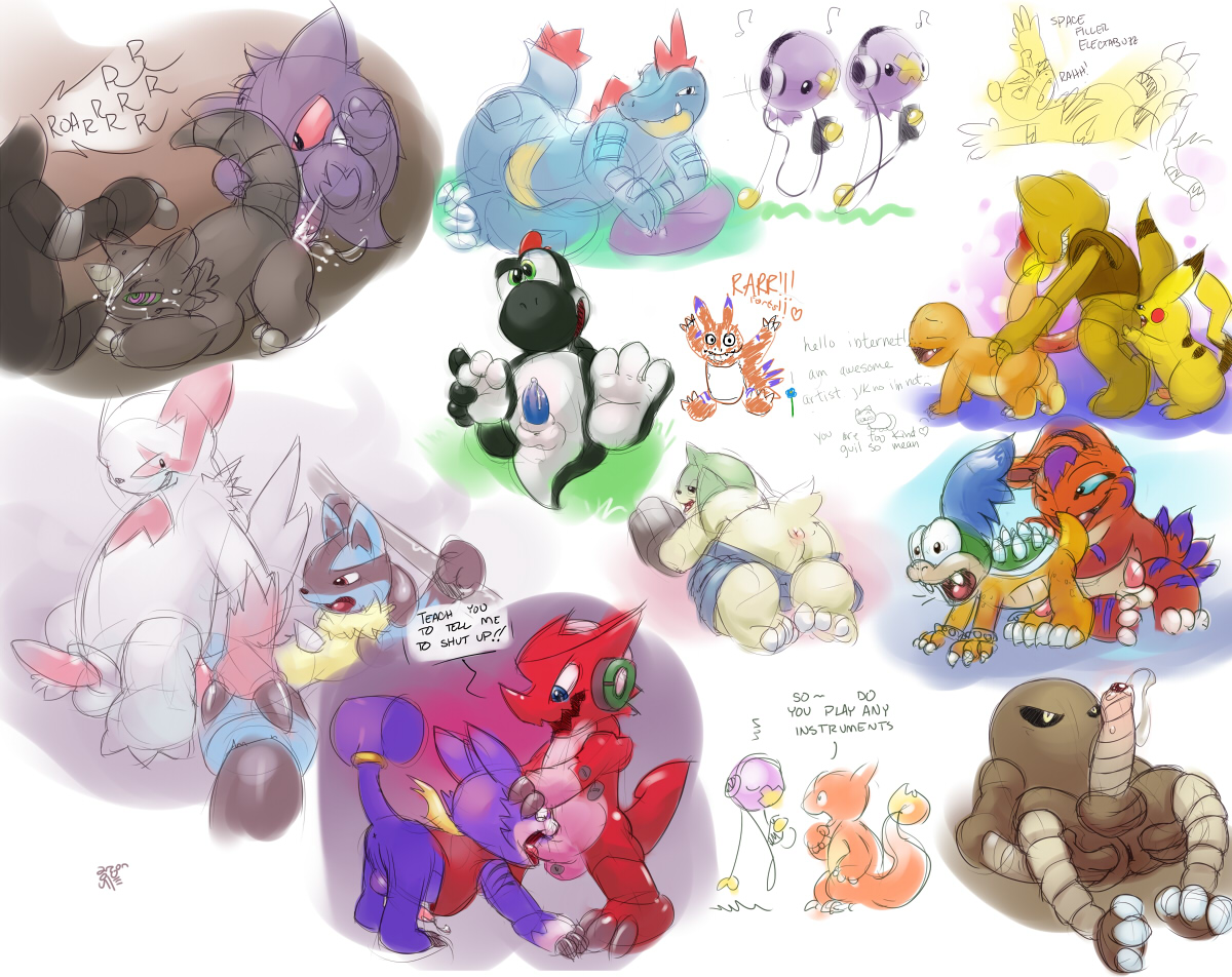 Rule34 – If it exists, there is porn of it / argon vile, abra, aggron, charmander, drifloon, elecmon, electabuzz, feraligatr, gargomon, gengar, gumdramon, hitmonlee, koopa, larry koopa, lucario, pikachu, rhydon, shoutmon, yoshi, zangoose / 27347