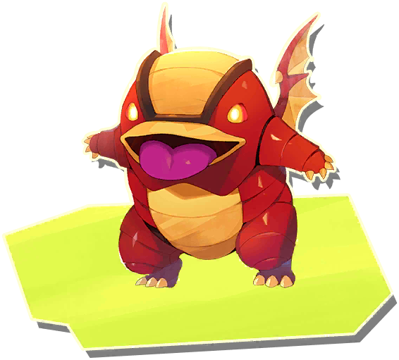 mocchi (monster farm), line: monster farm, monster farm, official art, draco mocchi (monster farm), monster, scales, wings