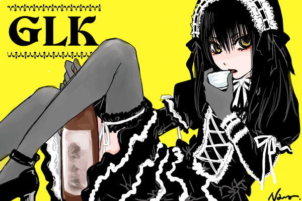 akiyoshi7, yuuki kei, moyashimon, 1boy, crossdressing, crossdressing (mtf), goth fashion, male focus, solo, thighhighs, trap