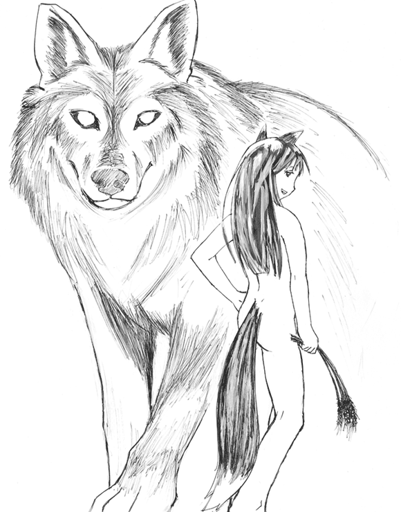 holo, spice and wolf, 00s, 1girl, animal ears, bad anatomy, greyscale, monochrome, nude, poorly drawn, tail, wolf, wolf ears, wolf tail