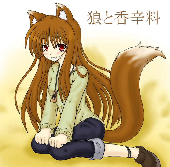 holo, spice and wolf, tagme, 00s, animal ears, solo, tail, wolf ears, wolf tail
