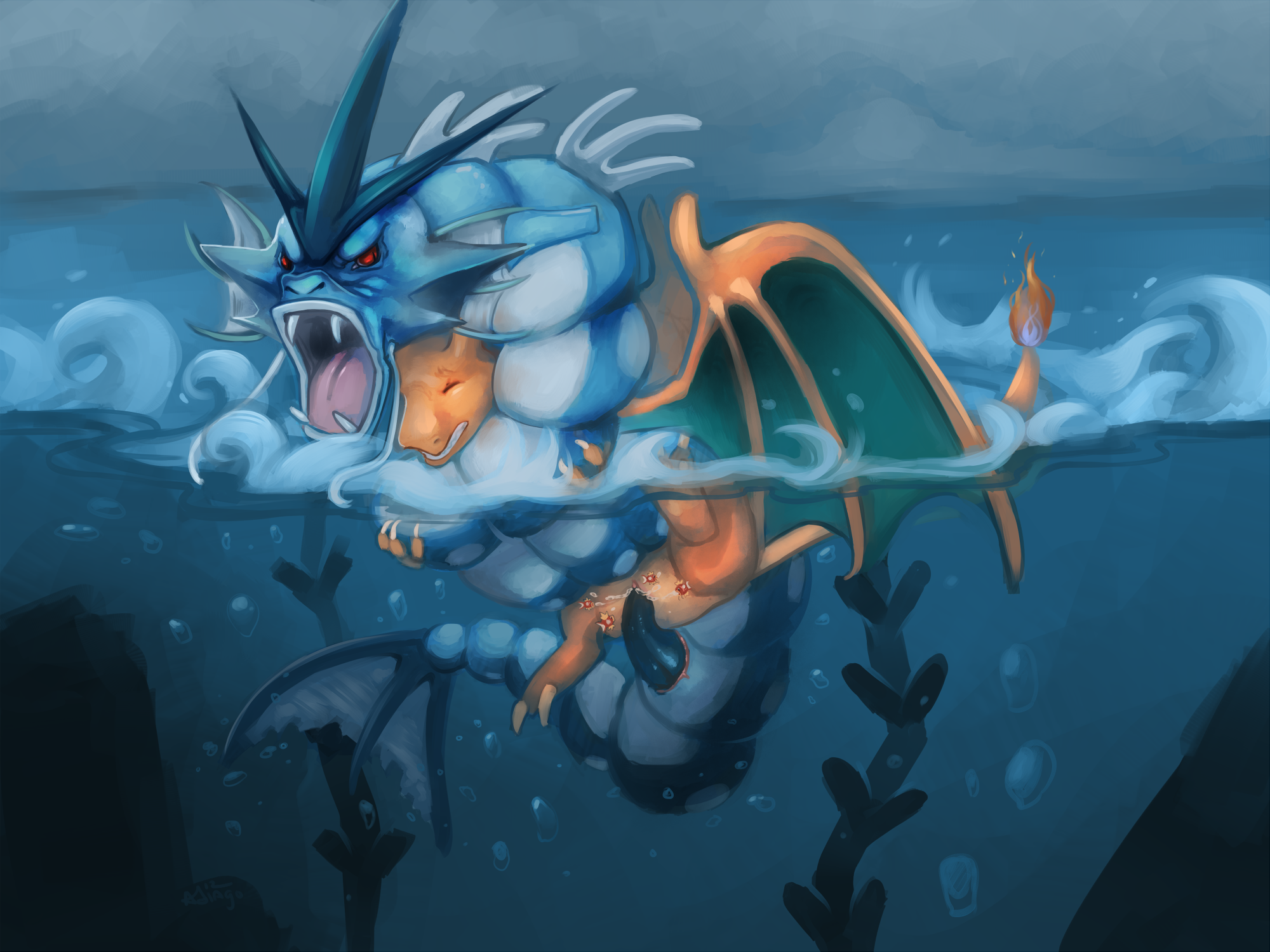 Rule34 – If it exists, there is porn of it / adiago, charizard, gyarados, magikarp / 28468