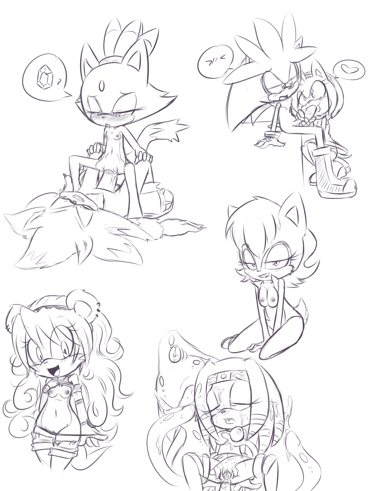 Rule34 – If it exists, there is porn of it / hearlesssoul, amy rose, blaze the cat, chaos (sonic), mina mongoose, sally acorn, silver the hedgehog, sonic the hedgehog, tikal the echidna / 28863