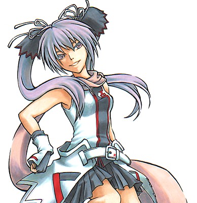 mizushiro celica, beatmania iidx, beatmania iidx 13 distorted, bemani, lowres, 1girl, :d, belt, blue hair, breasts, buckle, evil smile, female focus, fingerless gloves, gloves, gradient hair, grin, long hair, looking at viewer, multicolored hair, open mouth, pink hair, pleated skirt, simple background, skirt, smile, solo, teeth, twintails, white background, white gloves