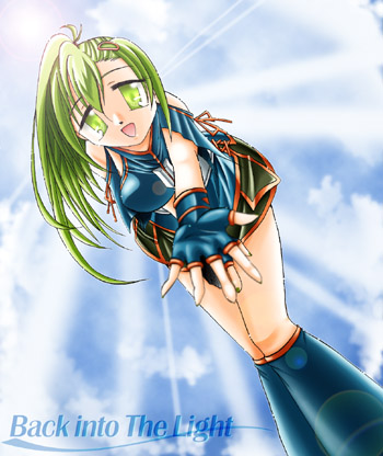 kitami erika, beatmania iidx, beatmania iidx 13 distorted, bemani, lowres, green eyes, green hair, skirt, solo, thighhighs