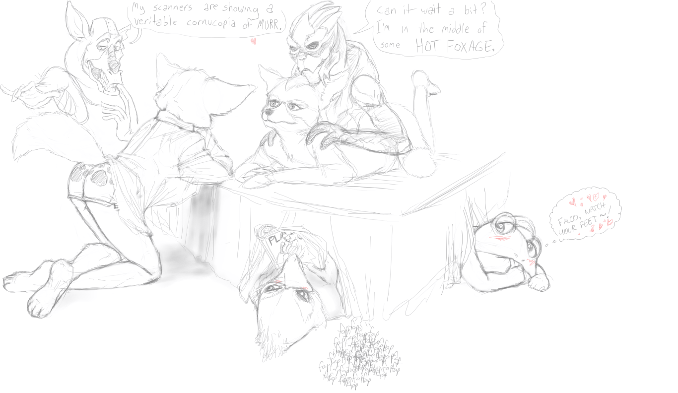 Rule34 – If it exists, there is porn of it / falco lombardi, fara phoenix, fox mccloud, garrus vakarian, slippy toad / 30490